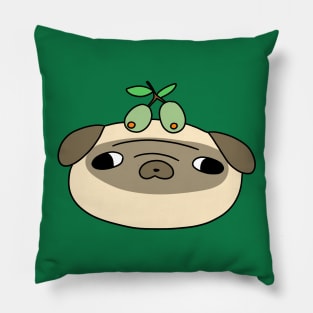 Olive Pug Face Pillow