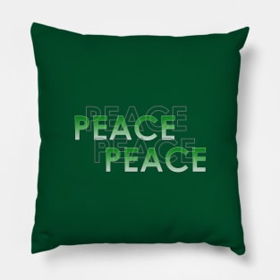 Peace in green color Pillow