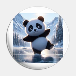 Pandas two dance Pin