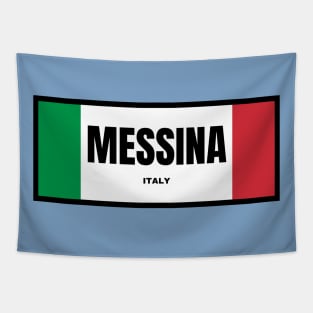 Messina City in Italian Flag Colors Tapestry