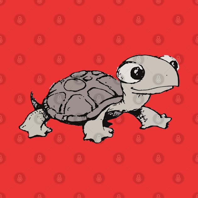 Adorable Tortoise Cartoon Sketch by madmonkey