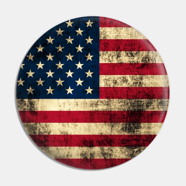 Rustic American Flag USA Patriotic Pin by E