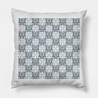 Portuguese blue tile pattern Pillow