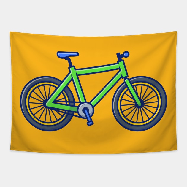 Bicycle Cartoon Tapestry by Catalyst Labs