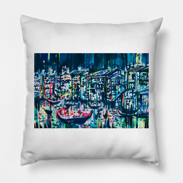 VENICE BETWEEN LIGHT AND DARKNESS Pillow by lautir