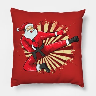 Karate Santa Martial Arts Merry Christmas Pillow