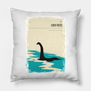 Loch Ness Scotland Cryptid Book Cover Poster Pillow