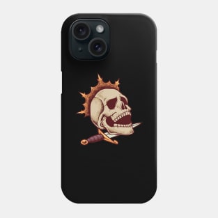 Dagger and crown - majestic skull Phone Case