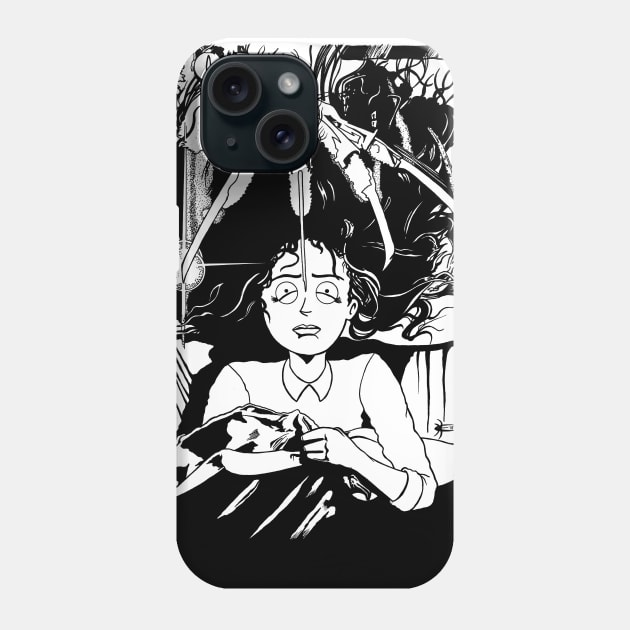 Junior High Horrors issue 4 b/w Phone Case by Eric L Kent