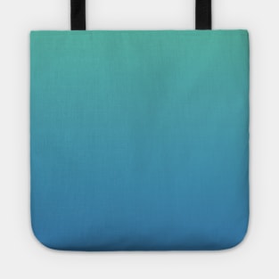 Mint Green Teal to Steel Blue Ombre Fade Sunset Gradient Tote