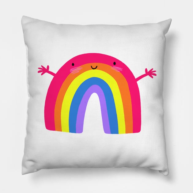 Cute Rainbow Hug Pillow by Sketchy