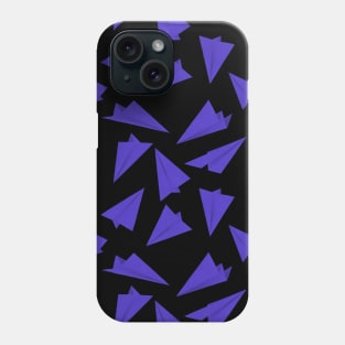 Paper Planes Pattern Purple Black Phone Case