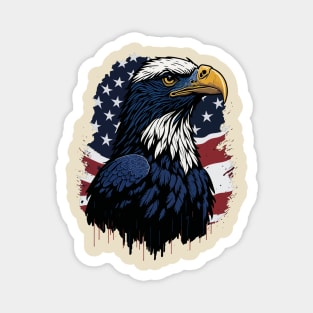 Funny 4th Of July American Flag Patriotic Eagle USA Magnet