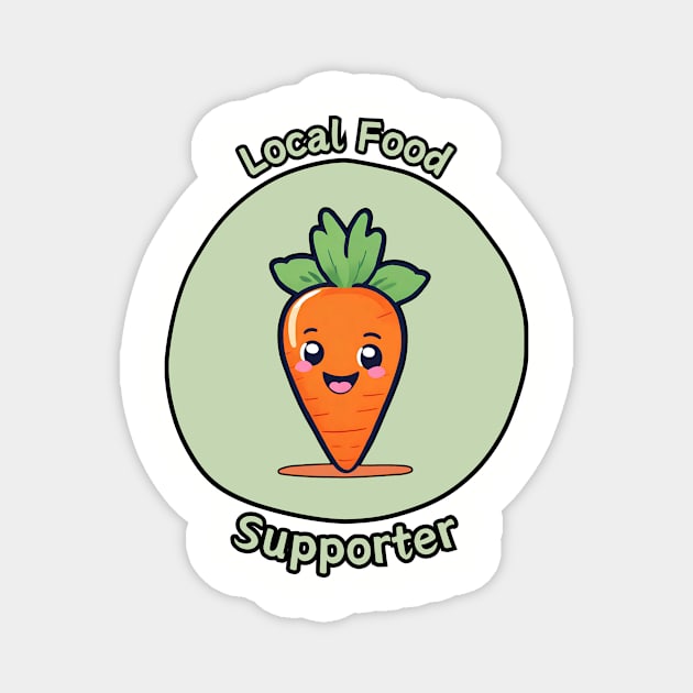 Local Food Supporter - Carrot Magnet by Craftix Design