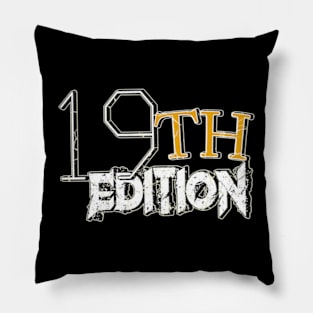 19 th edition vintage design on top Pillow