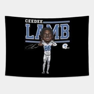 CeeDee Lamb Dallas Cartoon Tapestry