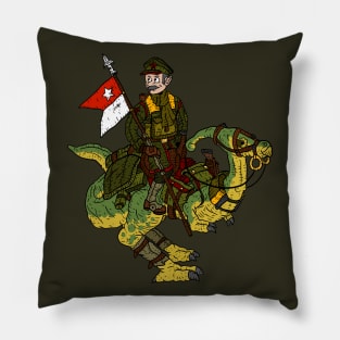 dinosaur communist cavalry soldier. "historical accurate" dino military. Pillow