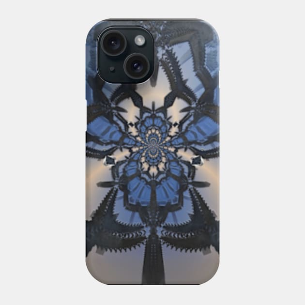 Blue Kaleidoscope Phone Case by dammitfranky