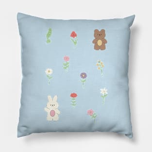 Cute Bear and Bunny Pillow