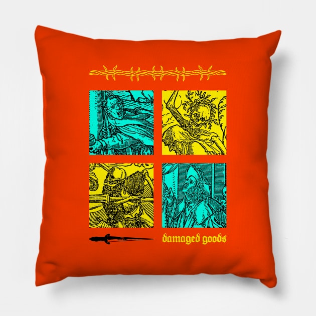 Damaged Goods by Gang of Four Pillow by christos.jpeg