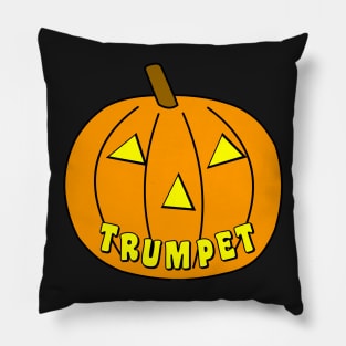 Trumpet Halloween Pumpkin Pillow