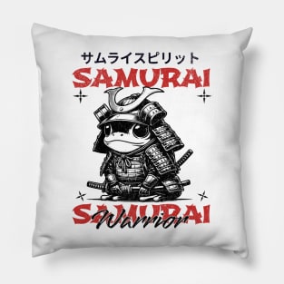 Samurai Frog Warrior Pillow