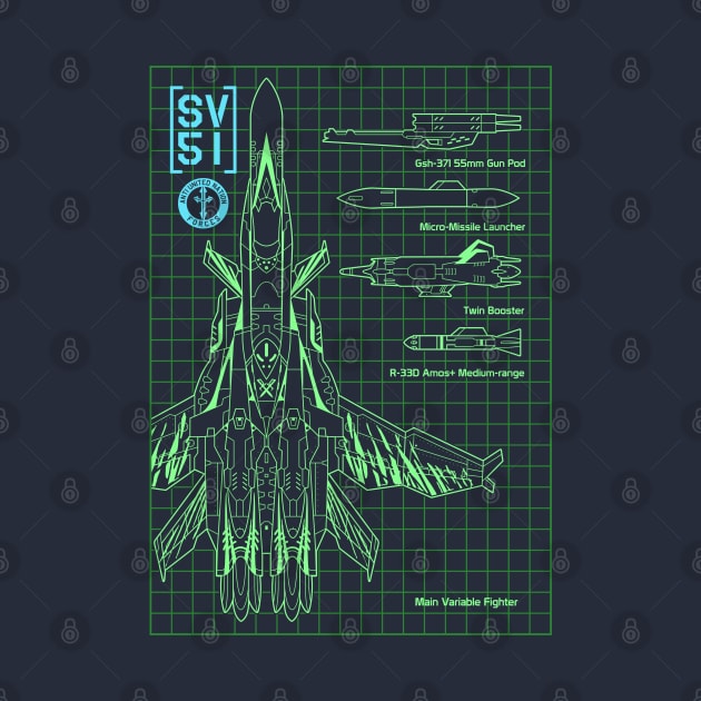 Macross SV51 Blueprint by don_kuma