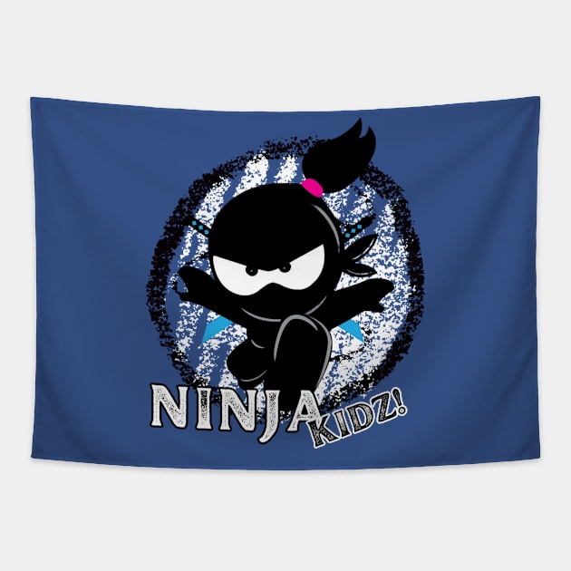 ninja kidz Tapestry by menarikjanda