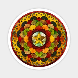 Star Mandala Autumn Magnet