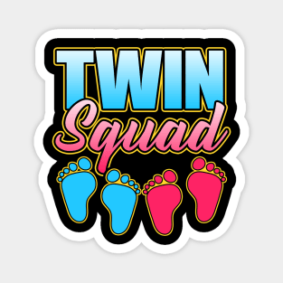 Cute & Funny Twin Squad Twinning Baby Announcement Magnet