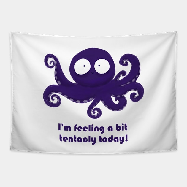 A cute octopus Tapestry by Midnight Introspections