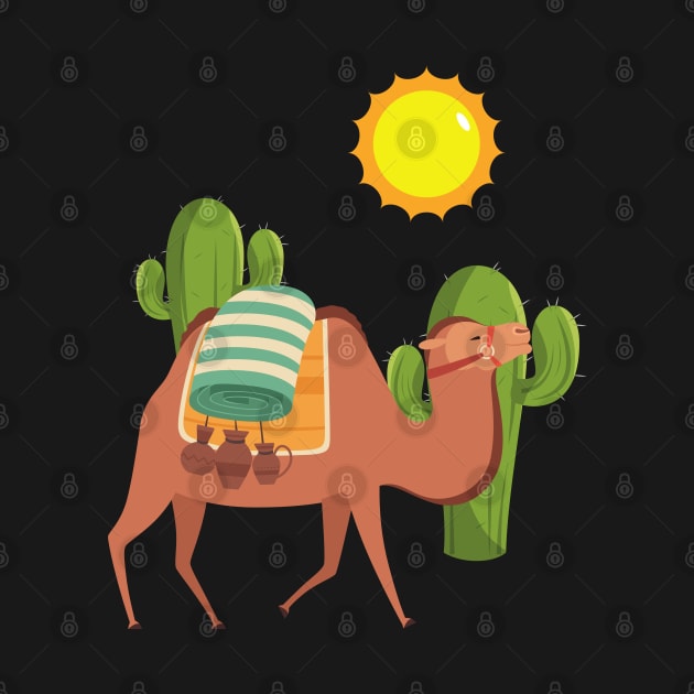 Camel cactus desert africa egypt dromedary love by Onceer