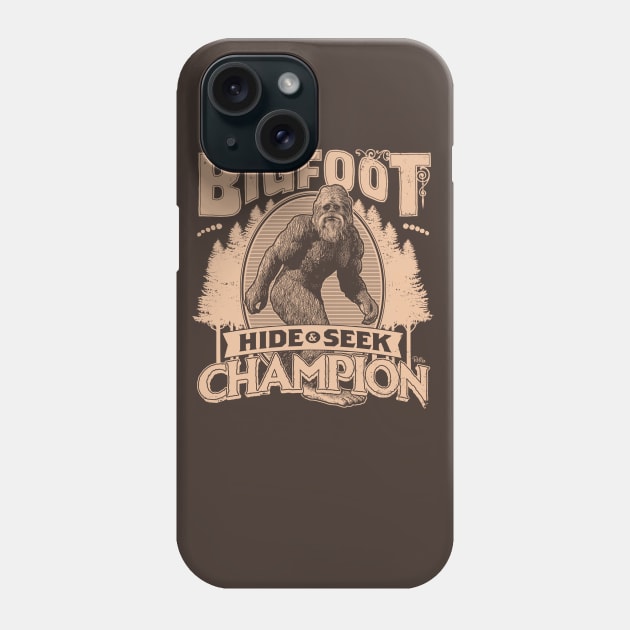 Bigfoot - Hide & Seek Champion Phone Case by Captain_RibMan