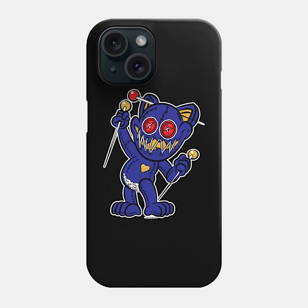 VooDoo Black Kitty Cat Doll Baltimore Colors Phone Case by eShirtLabs