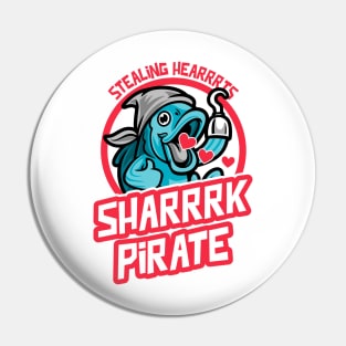 Stealing Hearts Shark Pirate Pin