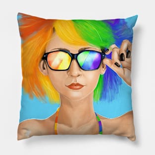 Rainbow Pride Shades - Suffolk Pride 2019 Pillow