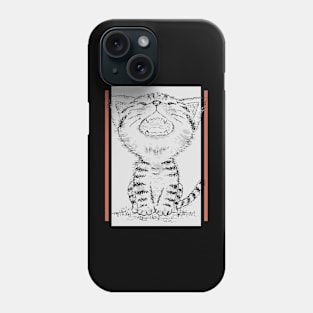 American Shorthair kitten meowing Phone Case