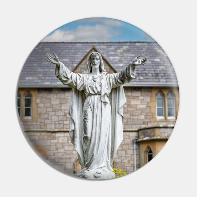 Statue of Christ Pin by Adrian Evans Photography