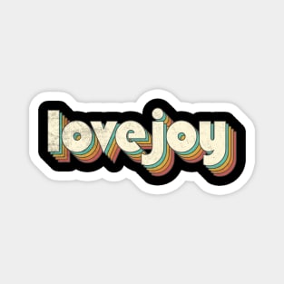 Vintage Lovejoy Rainbow Letters Distressed Style Magnet