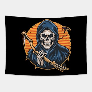 Grim Reaper Tattoo - Embrace the Shadows with Death's Embrace Ink Tapestry