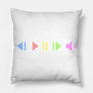 Pastel Music Controls Pillow