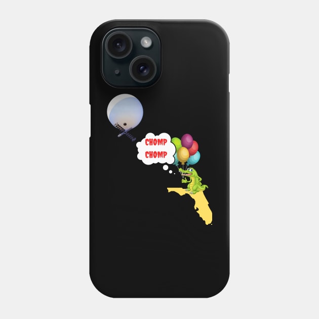 Chinese Spy Balloon Chomp, Chomp Florida Gator Phone Case by The Treasure Hut