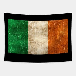 Vintage Aged and Scratched Irish Flag Tapestry