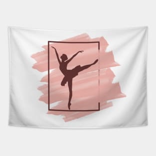 ballet dancer design in dusty rose and burgundy variation Tapestry