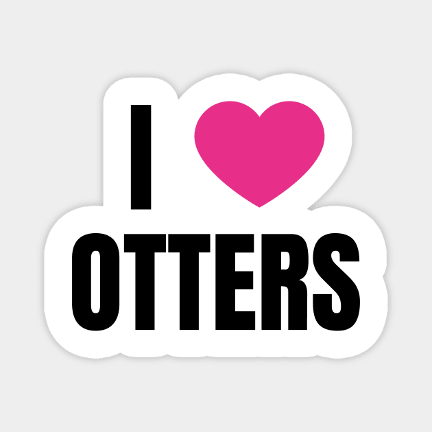 I Love Otters Magnet by QCult