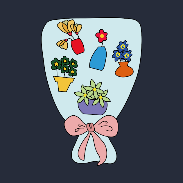 Bouquet, bunch of colorful flowers by FunnyFunPun