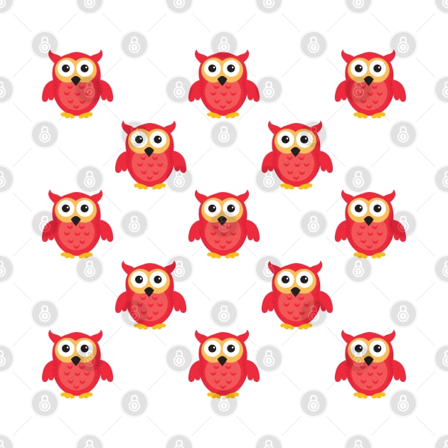 Red owl pattern by Murray Clothing