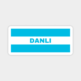 Danli City in Honduras Flag Colors Magnet