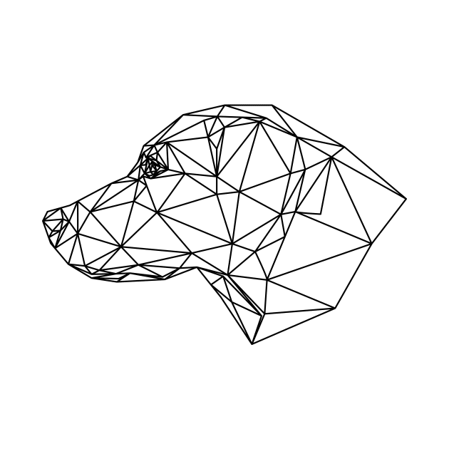 Wireframe Low Poly Art of a Dog by Evanz Tampubolon