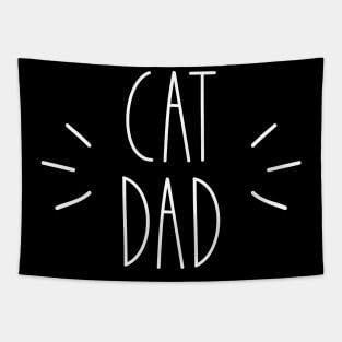 Cat Dad | Simple | White Tapestry